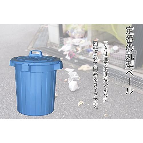 平和工業 ゴミ箱 ピジョンペール 70L 屋外用 ブルー｜eiai｜02