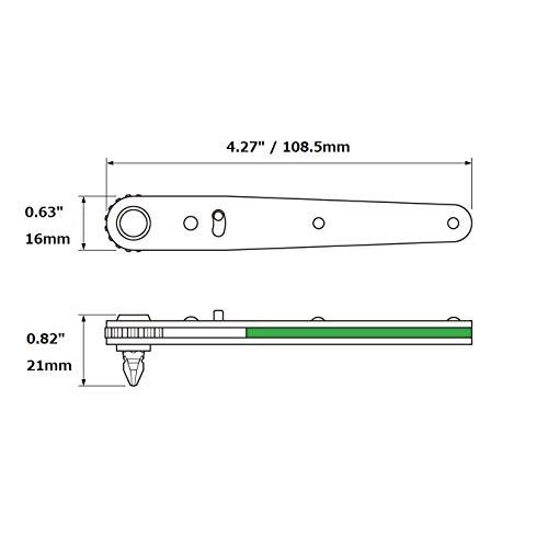 アネックス(ANEX) ラチェットドライバー オフセット ストレート型 超短ビット5本組 No.425-5B｜eiai｜03