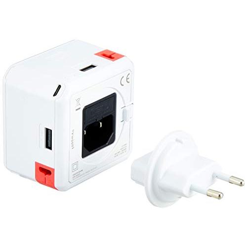 PowerUSBポータブル 4ポートUSBハブ付きバッテリー 230V Schuko + DE TravelPlug｜eiai｜02