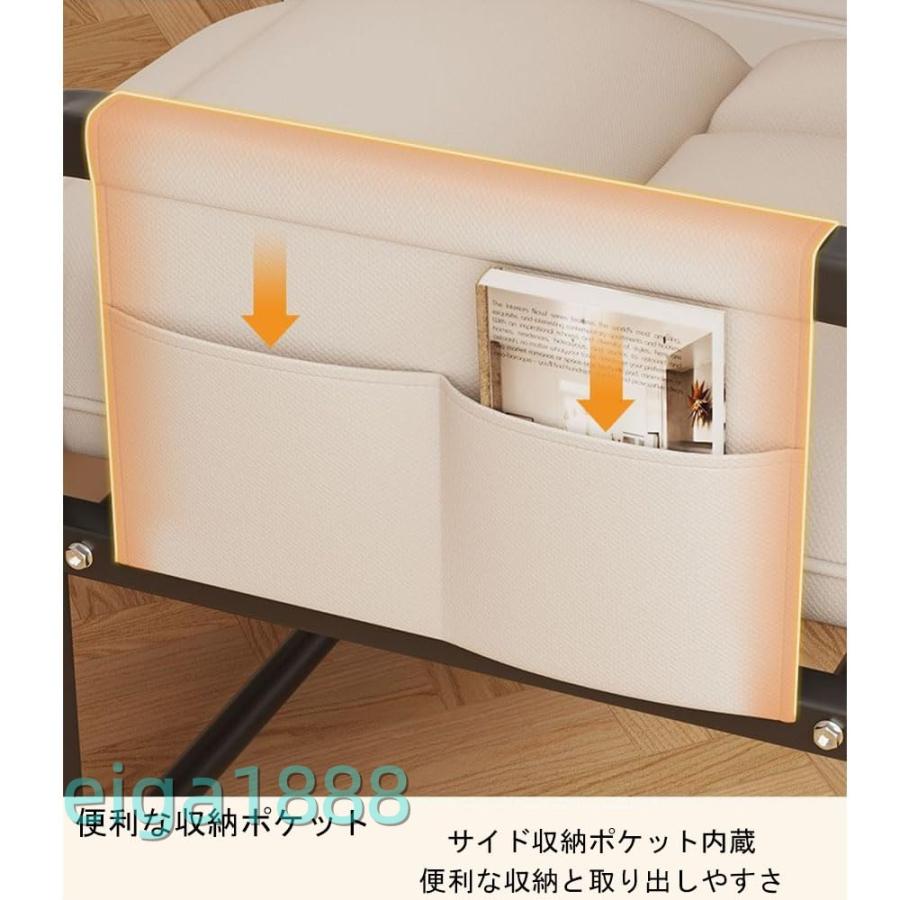 リクライニングチェア 一人掛け グレー 5 段調節 オットマン付 耐荷重