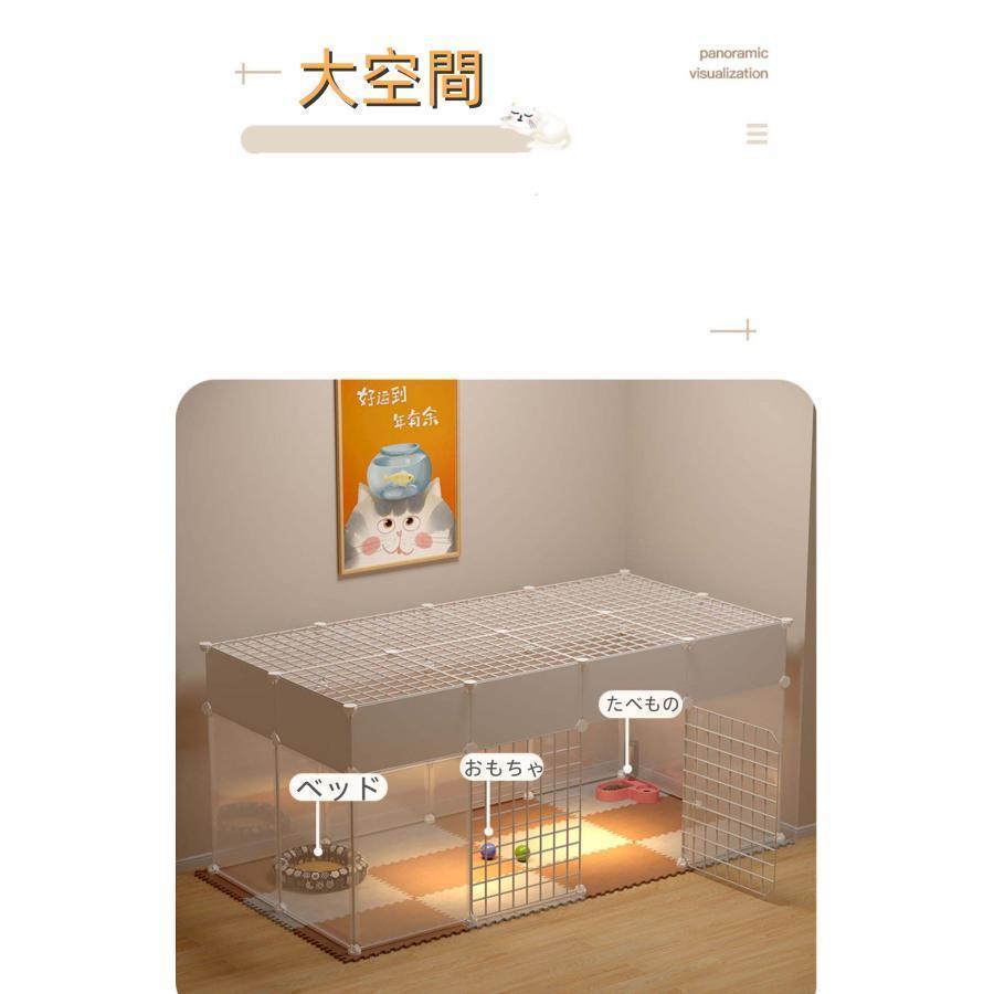 ペット 用 フェンス ドア 付 室内 透明 軽い サークル 広い ケージ
