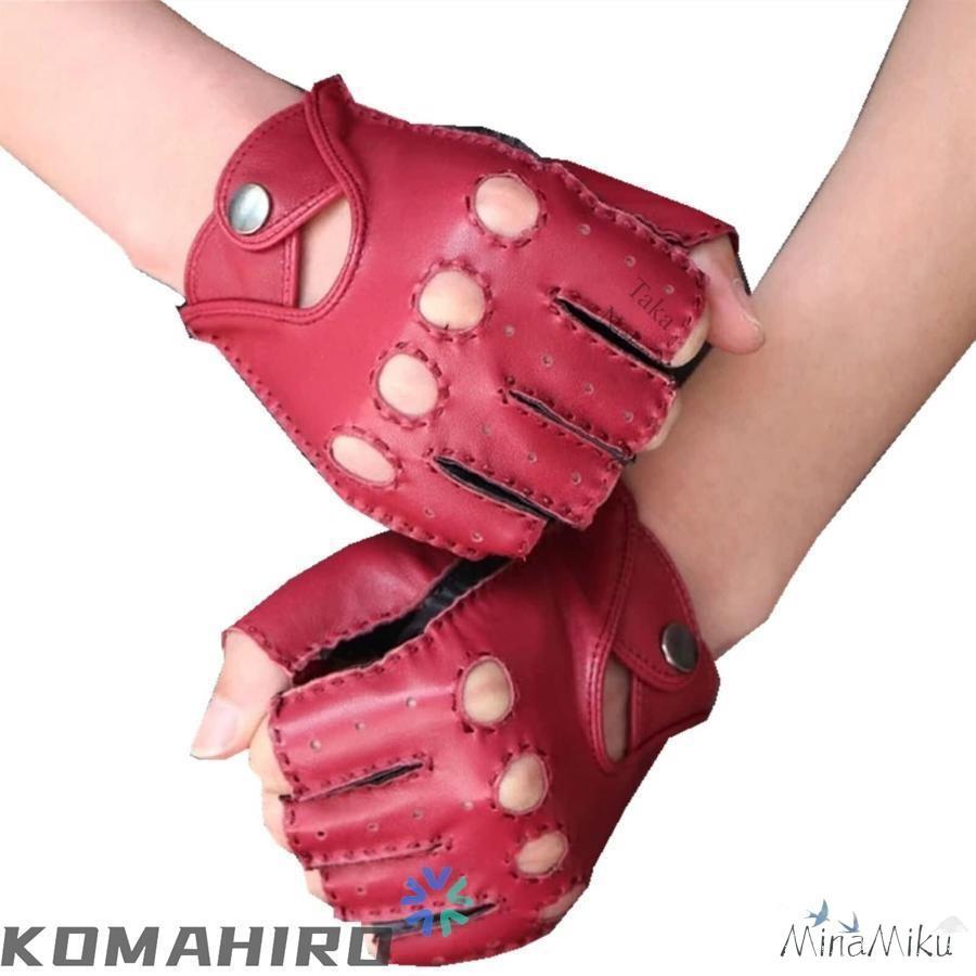 メンズレザーフィンガーレスグローブ ファッションレザーグローブ