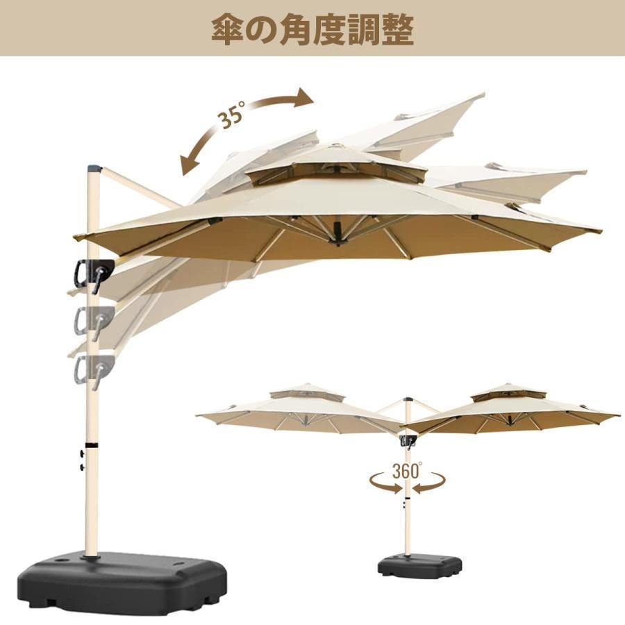 ガーデンパラソル パラソル 大型 風に強い (約)直径220cm-300cm UV