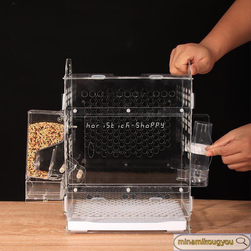 鳥かご ケージ ペット用品 アクリル プラスチック スライド 扉 鳥 小型