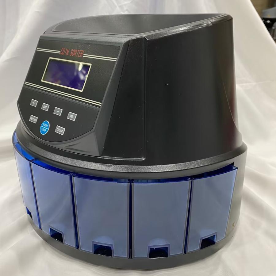 高速 コインカウンター 大型液晶モニター 大容量 バッチ機能 電動 硬貨