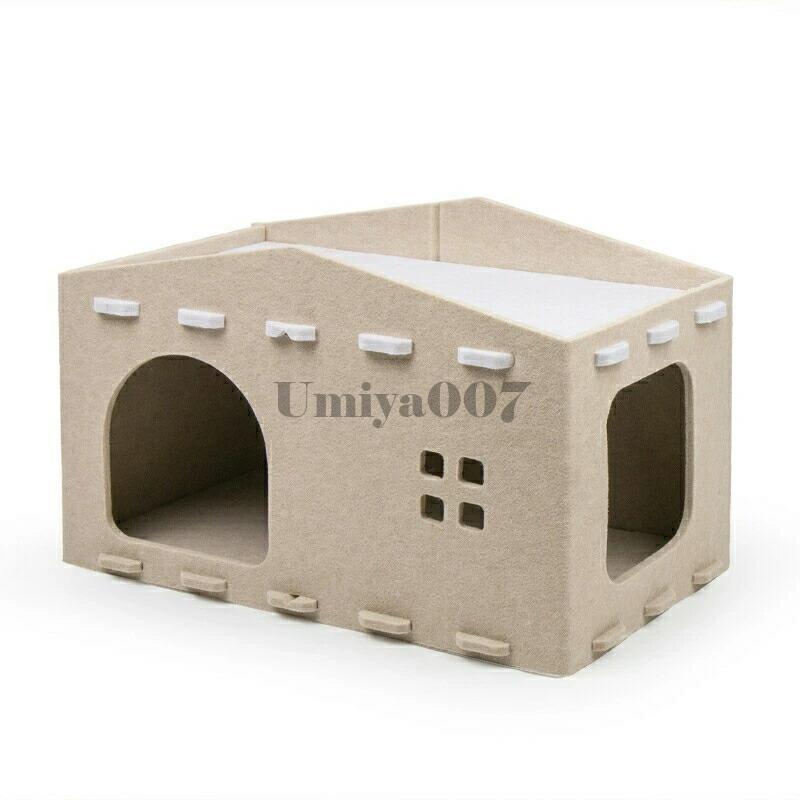 猫ハウス キャットハウス 折りたたみ式 シンプル ペット用ソファー 2階