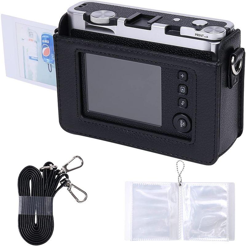 Khanka FUJIFILM(富士) チェキ Evo ハイブリッドインスタントカメラ Instax Mini Evo INS MINI E カメラアクセサリー Khanka FUJIFILM(富士) チェキ Evo ハイブリッドインスタントカメラ instax mini Evo INS MINI EVO BLACK用ケース (ブラックEVA収納ケース)