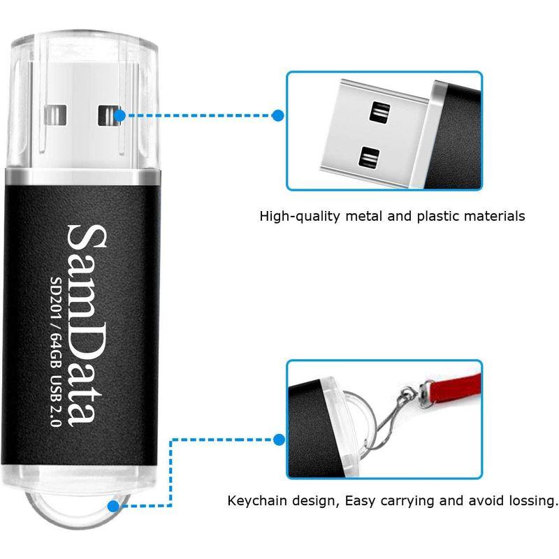アウトレット品 SamData USBフラッシュドライブ 8GB 2.0 サムドライブ 1パック データストレージ ジャンプドラ USB  メモリースティック USBメモリ