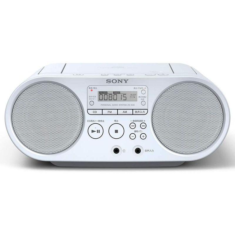 ソニー CDラジオ ZS-S40 : FM/AM/ワイドFM対応 ホワイト ZS-S40 W ZS S40 CDラジオ FM/AM/ワイドFM対応 ホワイト 商品情報