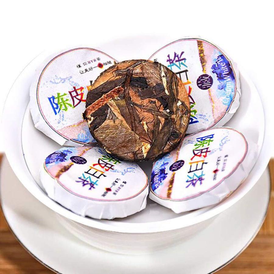 陳皮白茶 300g 茶餅 中国産 （番号A4859） Bacilio 中国茶 お茶 白茶 陳皮白茶 ホワイトティー 陳皮 無農薬 無