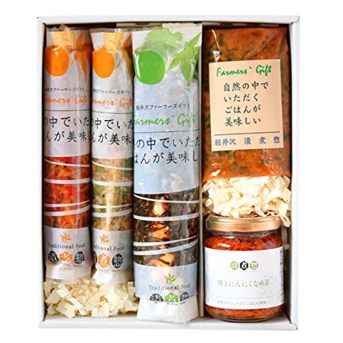 和朝食セット 惣菜 混ぜご飯 信州 長野 味噌 なめ茸 野沢菜 昆布