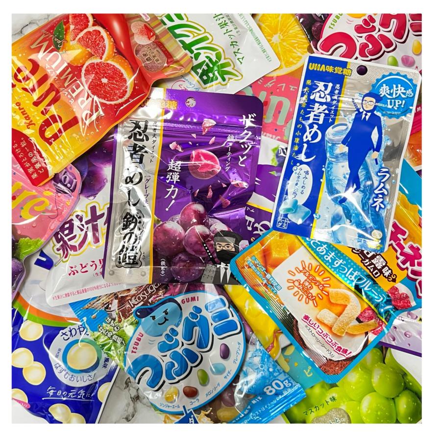 ☆こみく☆の商品詰め合わせ　10パック 人気グミ 詰め合わせ 10種 ランダムセット 10袋入 グミセット 忍者めし