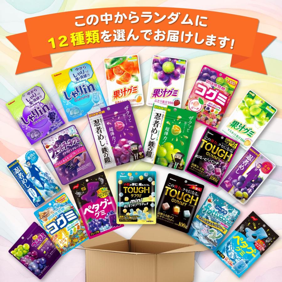 クール便】 人気 グミ 詰め合わせ お楽しみ セット 12 種 計12個 忍者