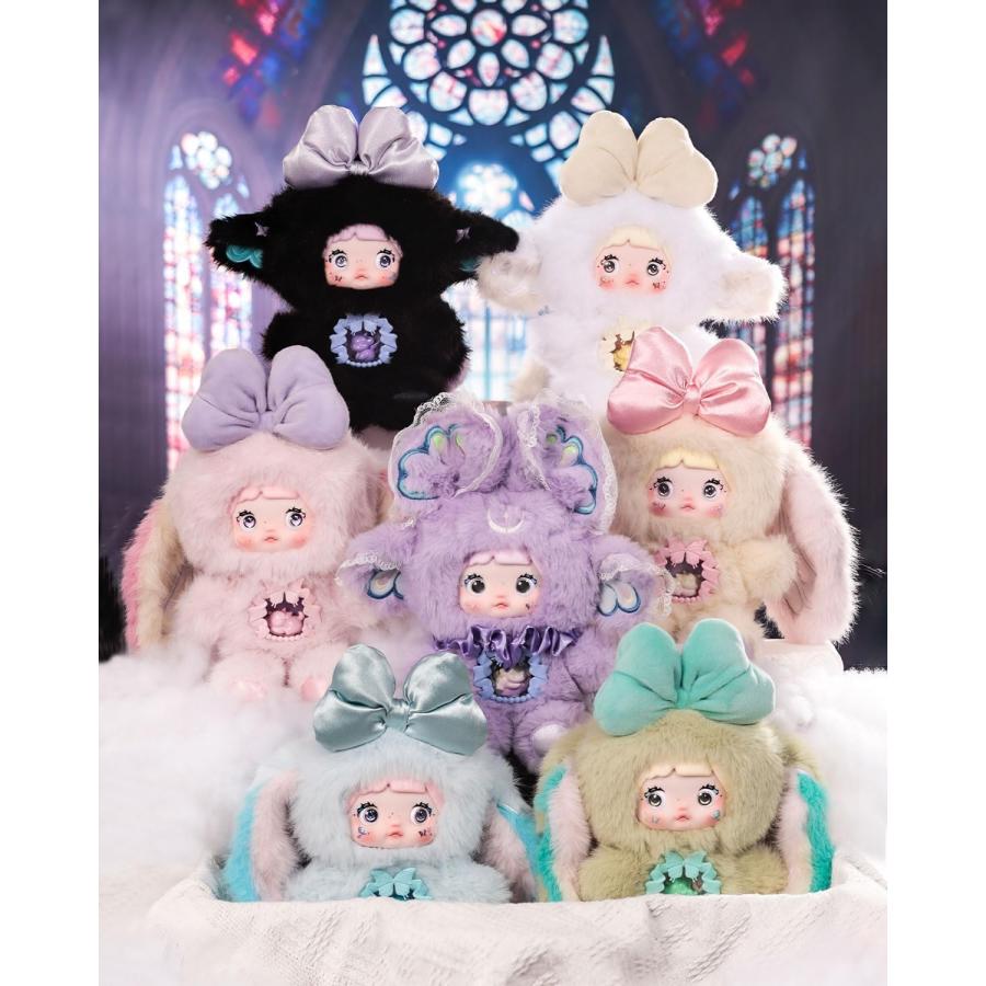 目が3変化☆大耳翼刺繍 色変&蓄光＋お腹に専属“萌粒”フィギュア nommi