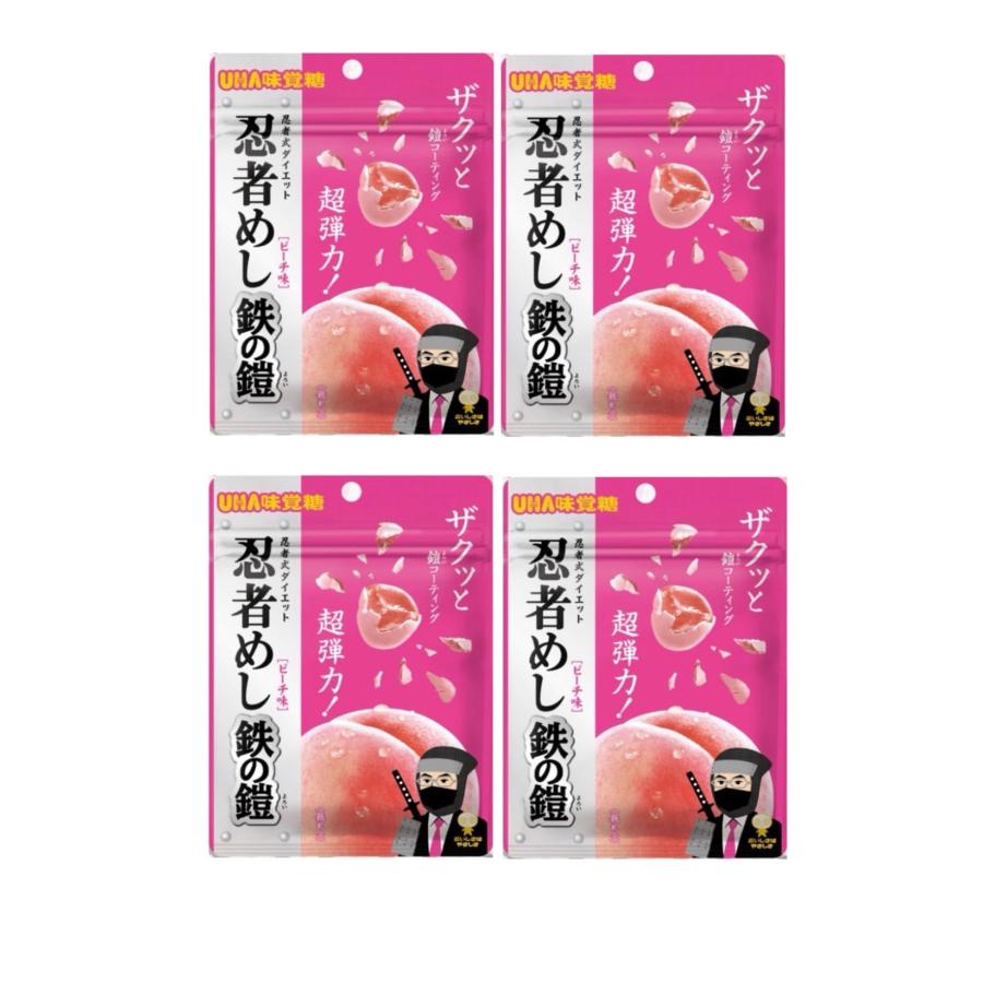 忍者めし鉄の鎧　ピーチ味　40袋 4個セット】忍者 めし 鉄の鎧 ピーチ味 40g×4個 : eight cat - 通販