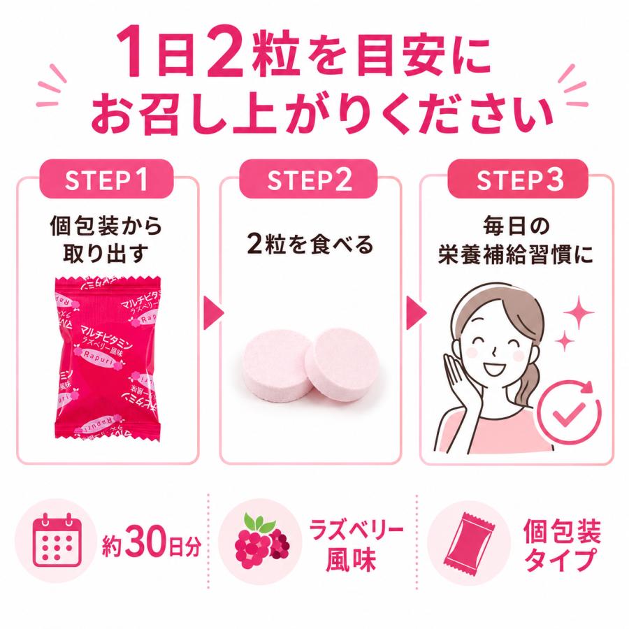 約30日分】栄養補給タブレット ぶどう糖 マルチビタミン 個包装
