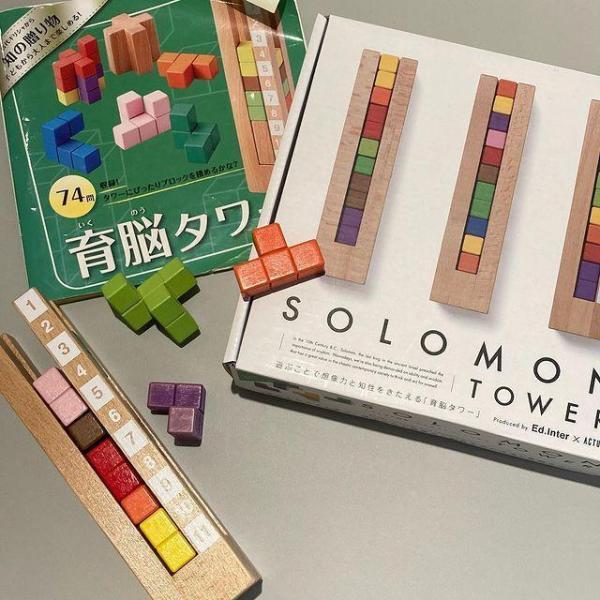 知育玩具 モンテッソーリ教具 育脳タワー 木のおもちゃ 積木 脳 知育玩具 モンテッソーリ教具 育脳タワー 木のおもちゃ 積木 脳