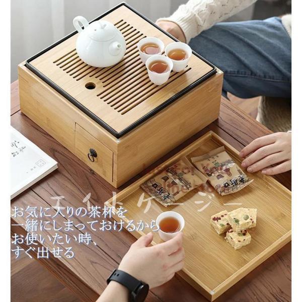 竹製 茶盤 収納 竹茶盤 貯水式 茶道具 竹 茶台 引き出しタイプ 竹製 茶盤 収納 竹茶盤 貯水式 茶道具 竹 茶台 引き出しタイプ