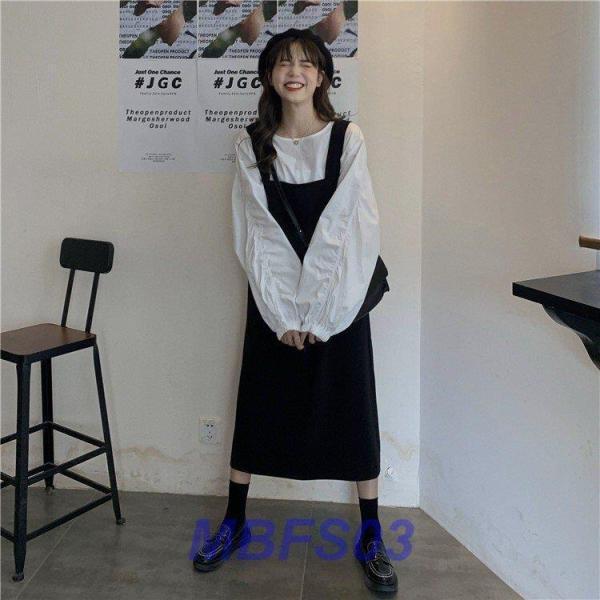 ワンピース トップス レディース 単品 ノースリーブ ひざ丈 長袖 