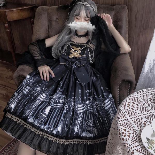 ワンピース クラシック系 ロリィタ 黒ロリ ゴスロリ jsk ワンピース クラシック系 ロリィタ 黒ロリ ゴスロリ jsk