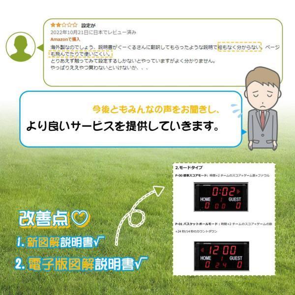 LEDスコアボード 11桁 電子版図解説明書付き 操作動画付き リモコン  