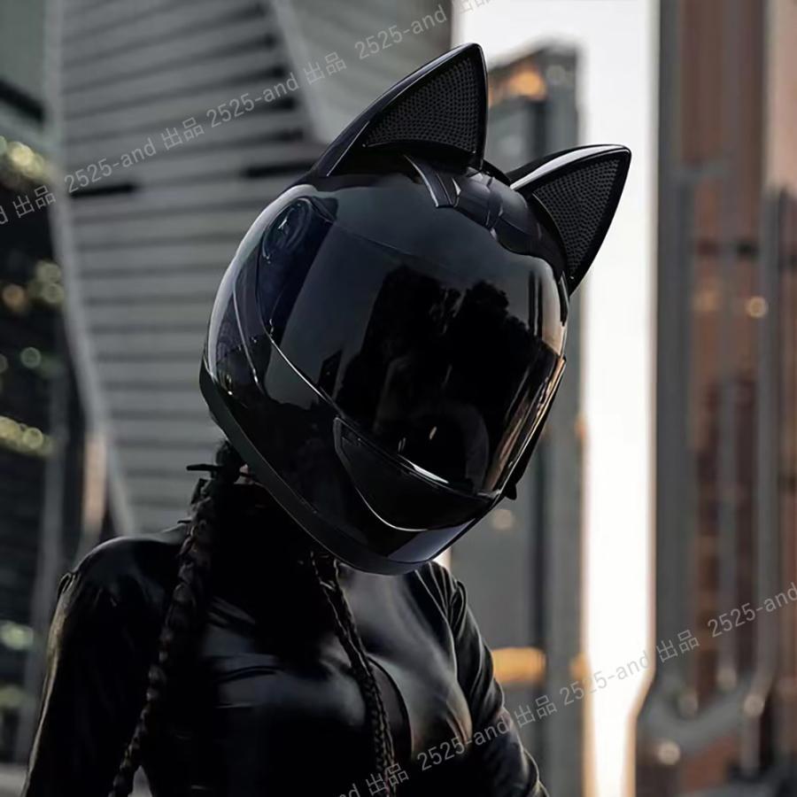 公道使用不可 装飾用フルフェイスヘルメット バイク 猫耳付き 公道使用不可 装飾用フルフェイスヘルメット バイク 猫耳付き
