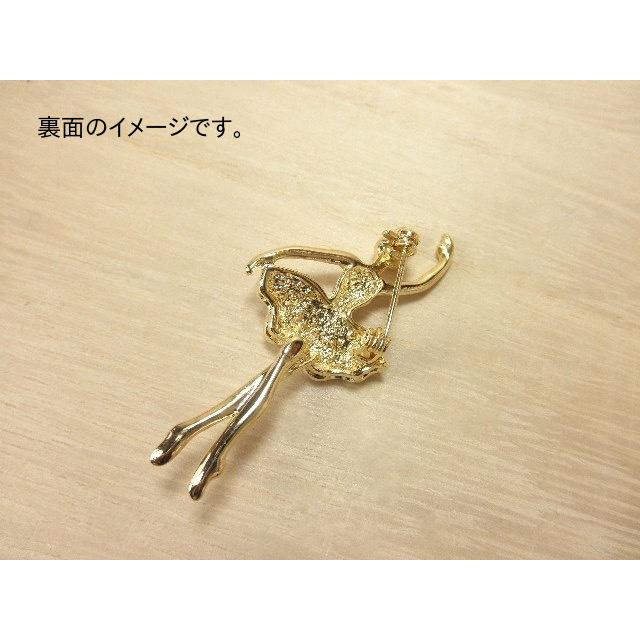 ブローチ バレリーナ バレエ パドブーレ ゴールド シルバー ジルコニア