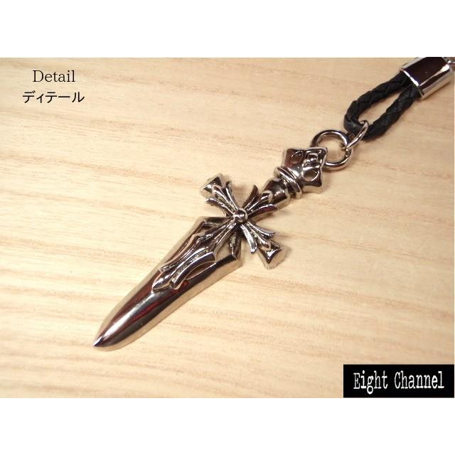 クロス ダガー キーホルダー 十字架 キーリング アクセサリー 小物 キーホルダー クロス ダガー 十字架 ナイフ シルバー キー