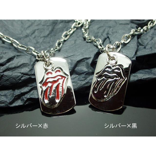 ネックレス ベロ出し 舌 シルバー 赤 黒 Rock ストーンズ Stones ネックレス ベロ出し 舌 シルバー 赤 黒 Rock ストーンズ Stones