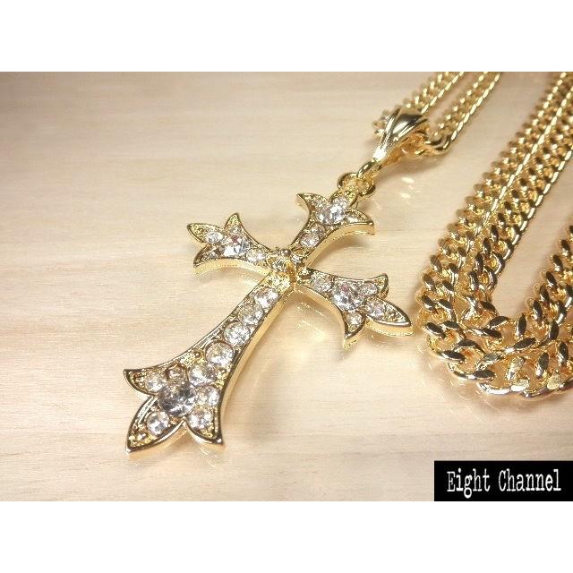 hip-hop 十字架ペンダント ネックレス クロス 十字架 ゴールド シルバー Rock Hip Hop B系