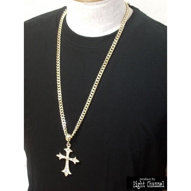 hip-hop 十字架ペンダント ネックレス クロス 十字架 ゴールド シルバー Rock Hip Hop B系