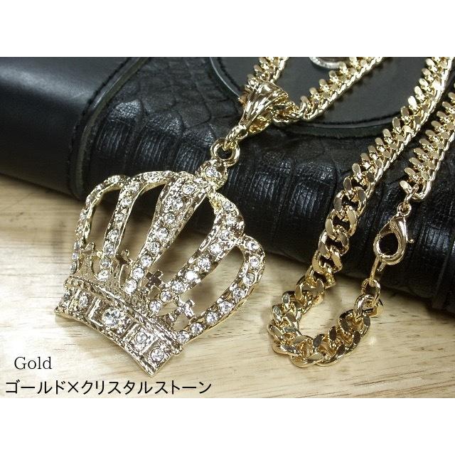 ネックレス クラウン 王冠 喜平 ゴールド シルバー レゲエ Hip Hop B系