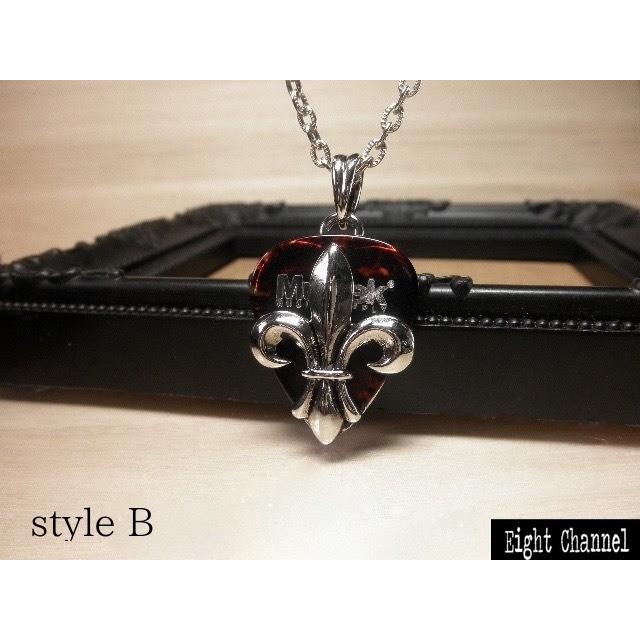ネックレス ギターピックケース ピック収納 シルバー Rock V系