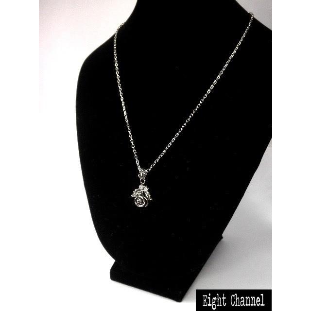 ネックレス 薔薇 ローズ Rose シルバー オニキス 黒 ブラックロック