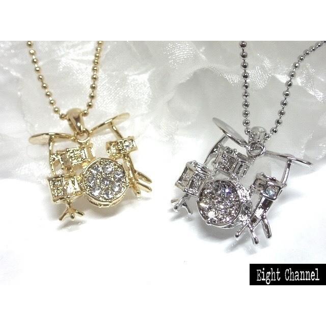 ネックレス ドラム ドラマー シルバー ゴールド 音楽 music Rock