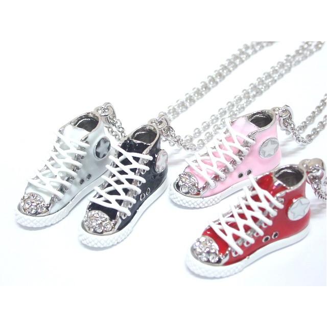 ネックレス バスケットシューズ バッシュ 白 黒 ピンク 赤 ヒップホップ B系 ダンサー スニーカー ダンス N 2304 Eight Channel 通販 Yahoo ショッピング