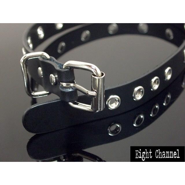 チョーカー パンク ロック ベルトバックル 本革 レザー 黒 シルバー