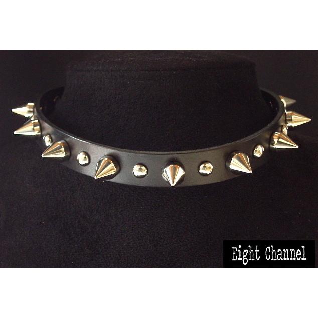 チョーカー スタッズ レザー PUNKS Rock 本革 パンク ロック バンギャ