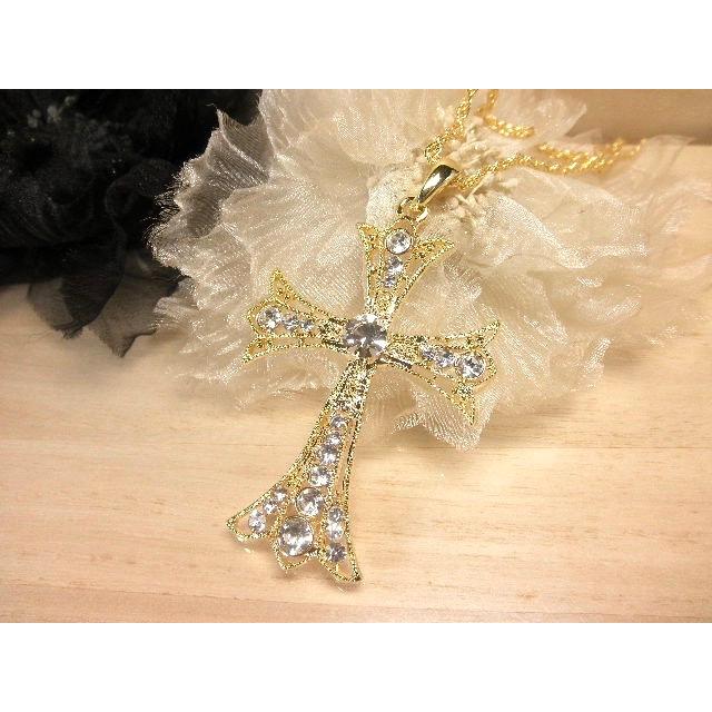 ネックレス クロス 十字架 ゴシック シルバー ゴールド ブラック