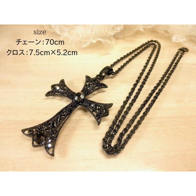 ネックレス クロス 十字架 ゴシック シルバー ゴールド ブラック
