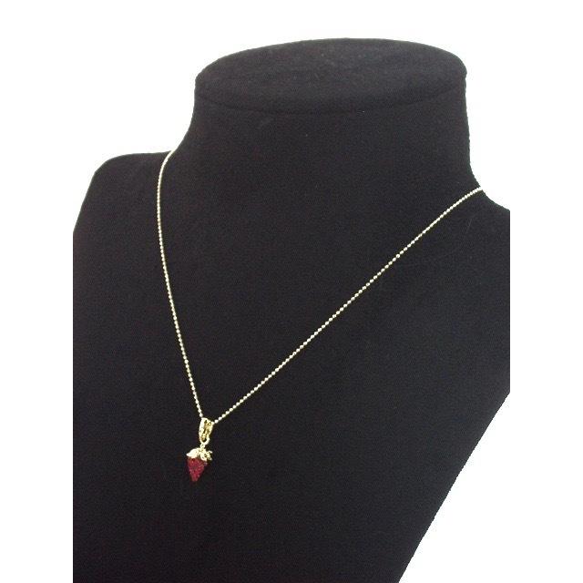 ネックレス 苺 イチゴ ストロベリー いちご ジルコニア ゴールド