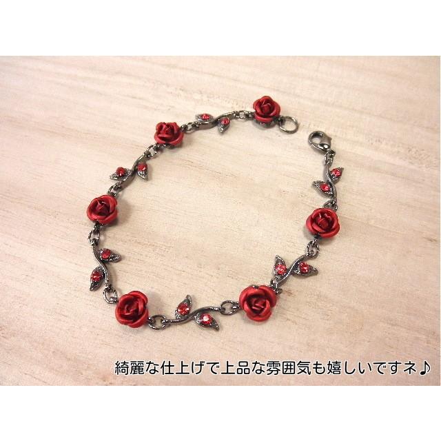 ブレスレット 薔薇 ローズ バラ ばら スワロフスキー ロマンティック