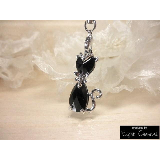 SWAROVSKI（スワロフスキー） 携帯ストラップ 猫 ねこ クリスタル