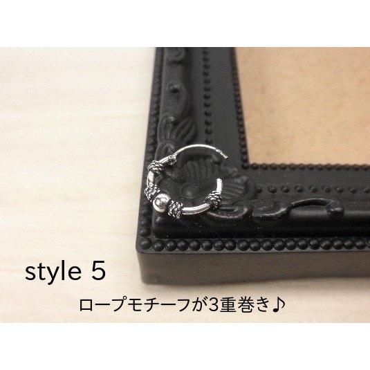 ピアス フープ 輪っか メンズ レディース シルバー 片耳用 エスニック