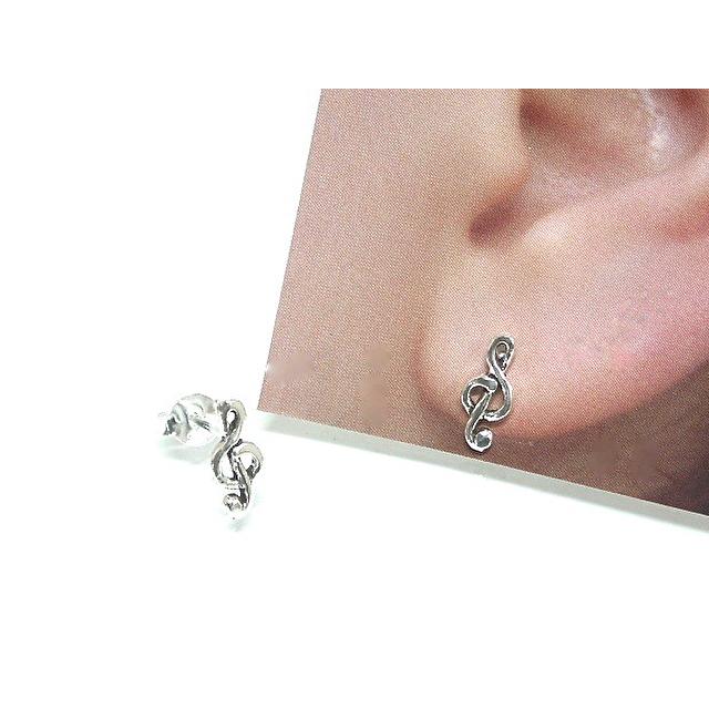 ピアス ト音記号 音符 シルバー Silver925 Rock ロック V系 バンギャ 軽音 可愛い Pi 3609 Silver Eight Channel 通販 Yahoo ショッピング