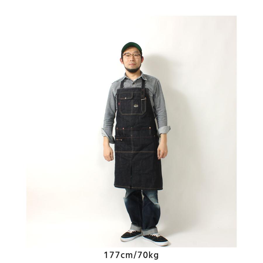 エイトジー セルヴィッチデニム使用 デニムワークエプロン アウトドア キャンプ DIY メンテナンス 日本製 EIGHT-G 8AP-02の画像
