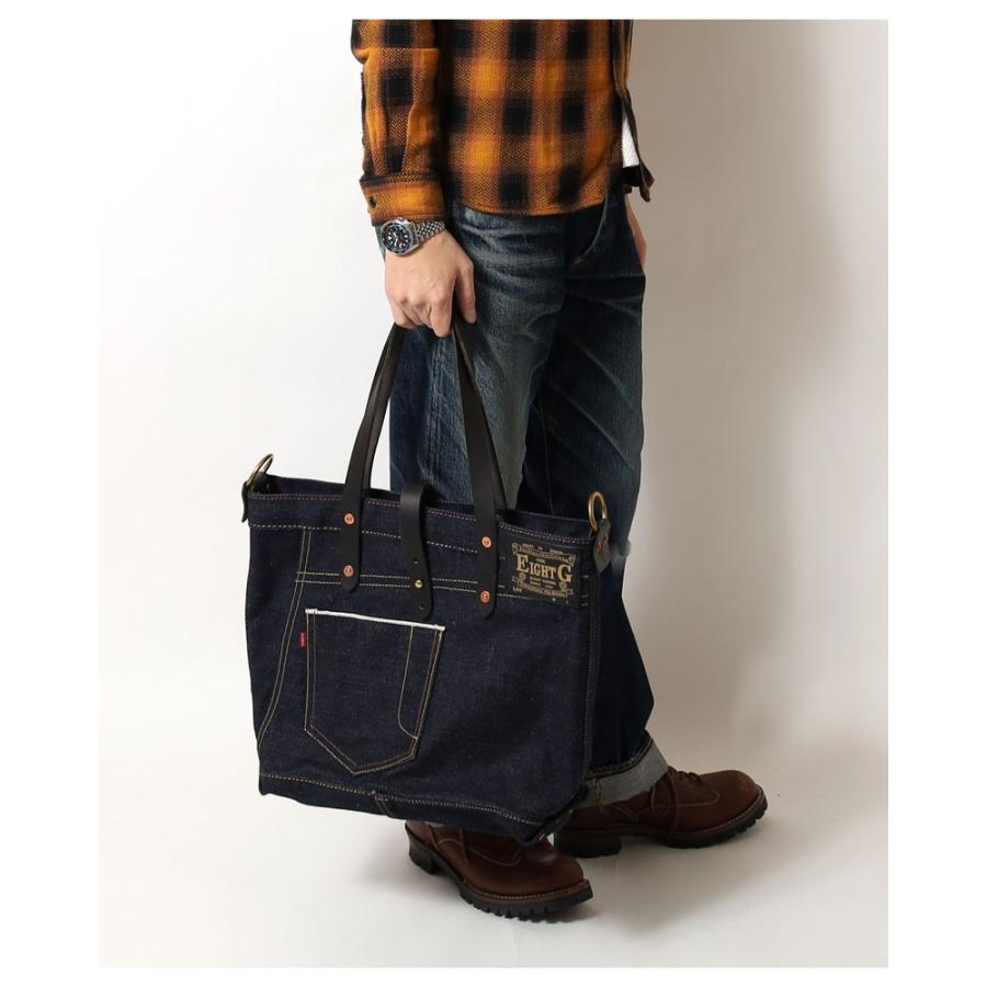 EIGHT-G（エイトジー） デニムトートバッグ 大容量 ヘビーオンス 鞄