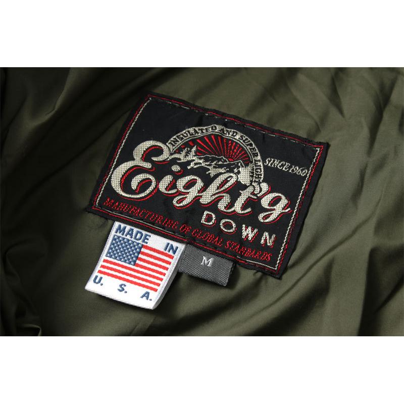 エイトジー ダウンジャケット メンズ ホワイトグース EIGHT-G NYLON DOWN JACKET 8JK-14 エイトジー アメリカ製 ナイロン ダウンパーカー アウターの画像