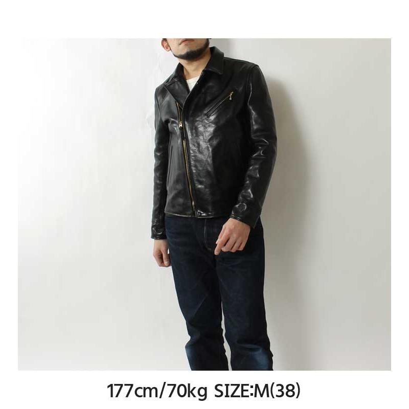 EIGHT LEATHERS レザージャケット HORSE HIDE LEATHER JACKET 8JK-15 エイトレザーズ 日本製 国産 革ジャン ダブル ライダース｜eightg｜05