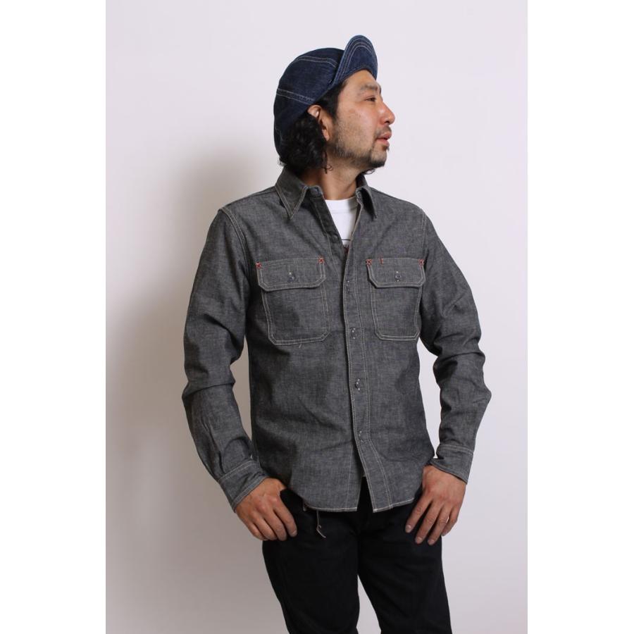 EIGHT-G 長袖シャンブレーシャツ CHAMBRAY WORK SHIRT [8LS-02
